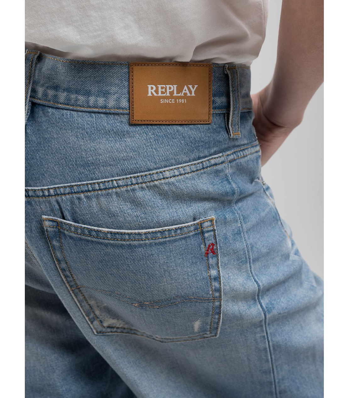 バギーフィットNARJA AIプリントデニム 詳細画像 ライトブルー 5